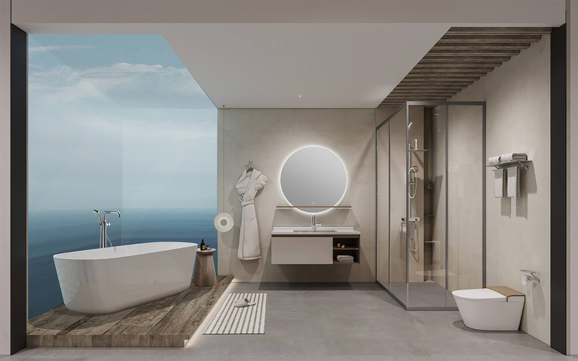 摩登现代自然套间